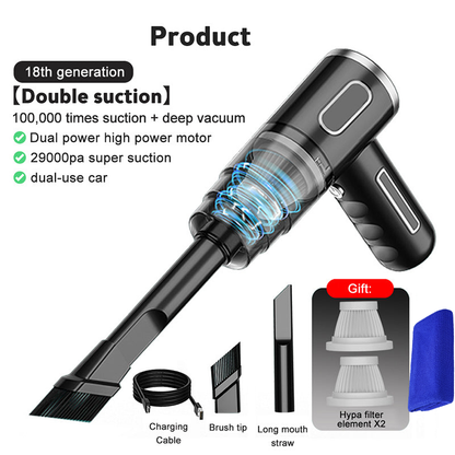 ⏰ ¡Oferta Limitada 50% OFF! 🚗✨ Aspiradora Inalámbrica para Coche – Limpieza Rápida, Potente y Sin Esfuerzo