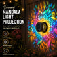 Lámpara Solar de Pared con Proyector de Mandala para Jardín y Patio