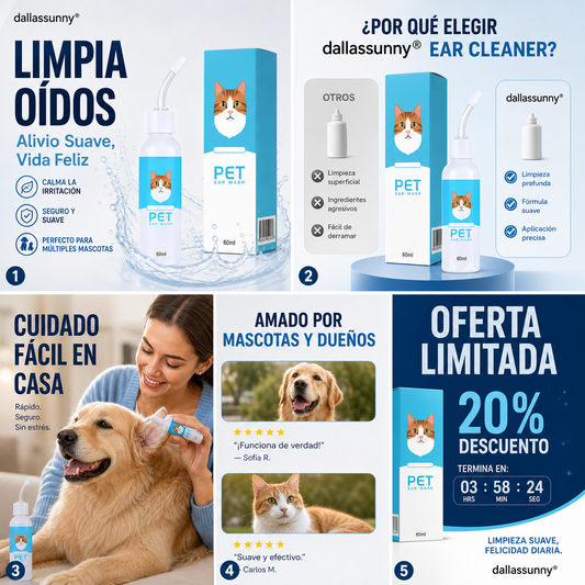 Botella para solución de limpieza de oídos