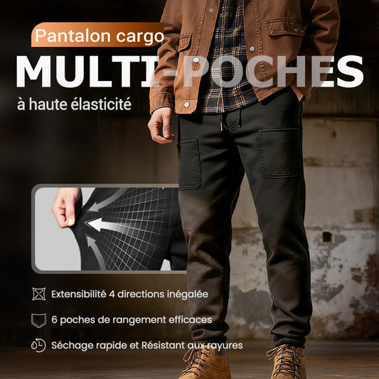 🌞Pantalones Casuales de Hombres | Tela Fresca de Hielo, Elásticos & Impermeables | 6 Bolsillos💧