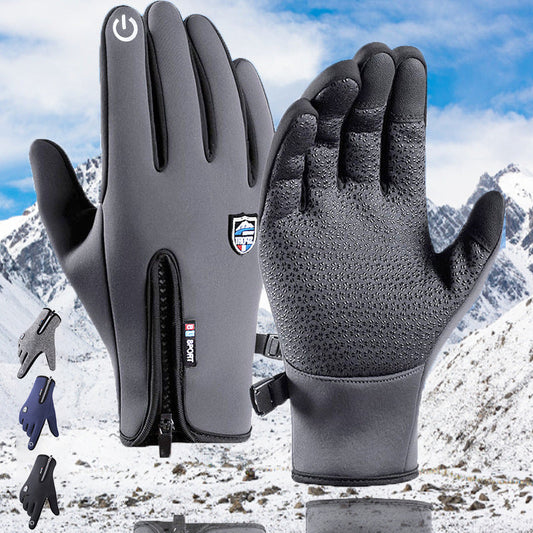 Guantes de Ciclismo Térmicos Impermeables y a Prueba de Viento con Forro Polar