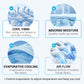 ⏰ ¡ÚLTIMO DÍA! Compra 1, Lleva 1 GRATIS ❄💦 Toalla refrescante anti sudor frío, ¡úsala donde y cuando quieras! Reutilizable, suave, absorbente, portátil — En stock en Reino Unido 🇬🇧