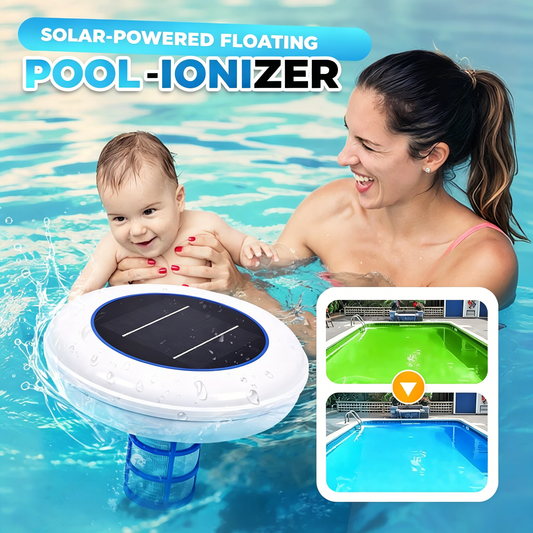 🏊‍♀️🌿💧 ¡ADIÓS AL CLORO AGRESIVO! Ionizador solar para piscinas: suave con la piel y los ojos, purificación natural, mantiene el agua cristalina para que toda la familia disfrute 🏖️🍃