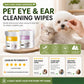 ✨ ¡Sorpresa, 50% de descuento! 🐈🐕 Mantener a tu mascota peluda limpia es fundamental. Toallitas limpiantes de origen vegetal natural para ojos y oídos de mascotas
