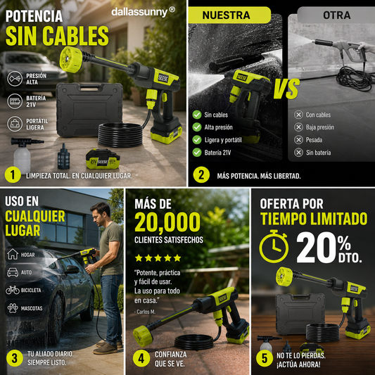 💦Por solo 99,99 dólares, podrás disfrutar de una presión de agua de 1000 bar y un chorro continuo durante media hora sin interrupciones.