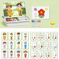 Puzzles magnéticos para vestir caras Juego de viaje Juguete educativo doble cara para preescolares