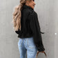 Chaqueta con Cuello Alto, Botones a Presión, Cordón Ajustable y Bolsillos