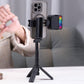 Selfie Stick 3 en 1 con Tripié, Luz LED y Control Remoto Bluetooth