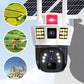 Cámara de Vigilancia Solar Inteligente de 360° con Control de Tres Pantallas