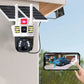 Cámara de Vigilancia Solar Inteligente de 360° con Control de Tres Pantallas