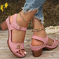 🔥👡 Sandalias de tacón grueso para muje