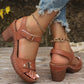 🔥👡 Sandalias de tacón grueso para muje