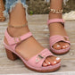 🔥👡 Sandalias de tacón grueso para muje
