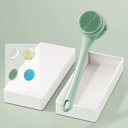 Cepillo de baño exfoliante eléctrico con mango largo