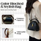Bolso elegante y con bloques de color