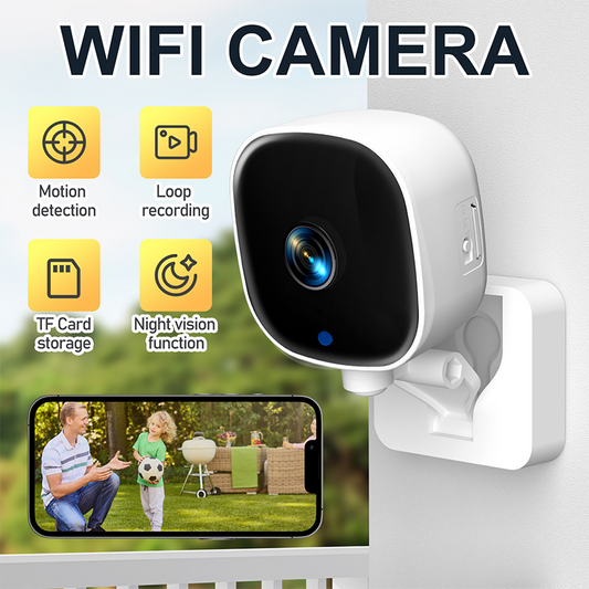 Cámara para ventanas de 3 MP y 2K, cámaras WiFi para interiores de 2,4 GHz y 5 GHz, visión nocturna ChromaMax Al Color, detección de personas y movimiento, instalación fácil y rápida.
