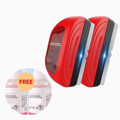 ✨Cepillo de limpieza de película de aceite para coche con líquido de recarga de 100 ml - Juego de 4