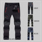 👖Pantalones impermeables Softshell para hombre con forro polar, rodillas reforzadas, para aventuras al aire libre.