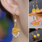 Elegantes Aretes de Rosa con Diseño de Malla