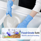 100 guantes desechables de nitrilo aptos para uso alimentario