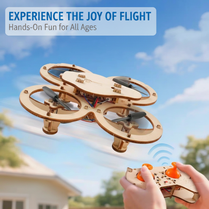 💥50% DE DESCUENTO🚀✈️ Kit de montaje de dron de madera para niños 🎁