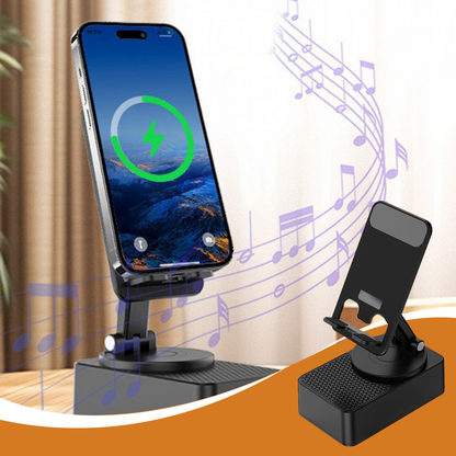 📱 Soporte de teléfono 3 en 1 con altavoz Bluetooth y batería externa