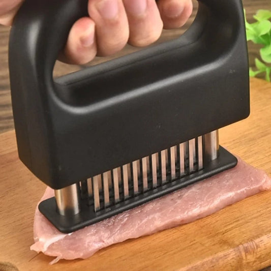 📢 ¡50% DE DESCUENTO! 🎉 Ablandador de carne con 48 cuchillas de acero inoxidable: ¡ablanda la carne en segundos! Apto para lavavajillas e incluye funda protectora. 🔪