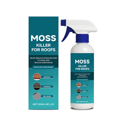Spray limpiador multisuperficie para musgo y algas en tejados