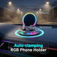 📱 Soporte RGB para el móvil en el coche ✅ Fijación automática y carga inalámbrica | Conduce con seguridad con una sola mano 🚗