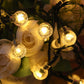 Guirnalda de luces solares con burbujas resistente al agua para el patio