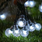 Guirnalda de luces solares con burbujas resistente al agua para el patio