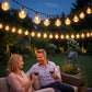 Guirnalda de luces solares con burbujas resistente al agua para el patio