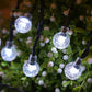 Guirnalda de luces solares con burbujas resistente al agua para el patio