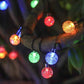 Guirnalda de luces solares con burbujas resistente al agua para el patio