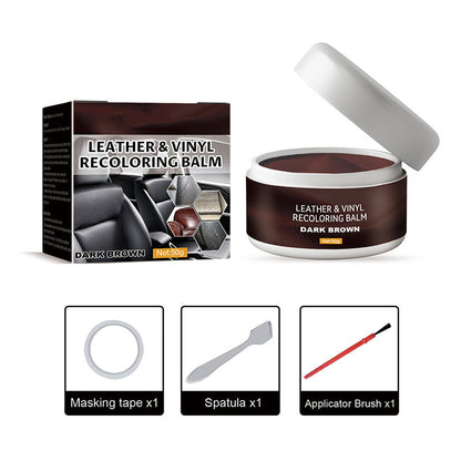 【Crema Restauradora de Cuero】👜✨ Repara y restaura el color del cuero en coches, sofás, zapatos y más. 🔧👢