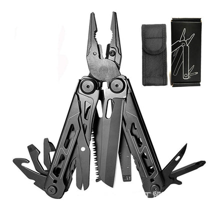 🔧¡50% DE DESCUENTO! Alicates Multiherramienta Plegables Resistentes, Herramienta de Supervivencia Multifunción Portátil con Cuchillo, Destornillador y Funda para Camping, Exterior y Reparaciones de Emergencia