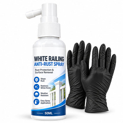 🛡️ 50% dto. Spray restaurador antioxidante para barandillas blancas – cubre el óxido, protege de la humedad. Renueva sin pintar! ✨🎨