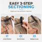 Clips profesionales para seccionar el cabello con dientes de peine