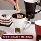 🍫 50% dto. Taza de fondue de chocolate de cerámica con portavelas integrado – mantiene el chocolate a la temperatura ideal. ¡Incluye tenedor de metal y 200 ml! ✨🔥