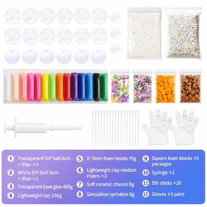 📢📢¡¡50 % DE DESCUENTO!! ⏰Kit de manualidades DIY para hacer pelotas de arcilla para aliviar el estrés: juego de juguetes hechos a mano para niños