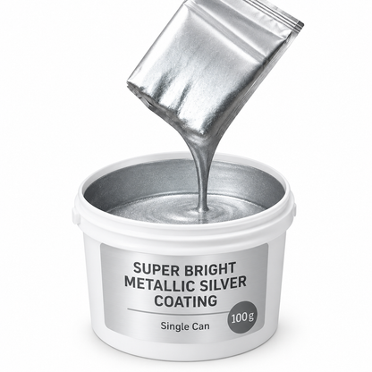 🎨 Pintura plateada metalizada a base de agua para la renovación de metales