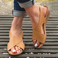 Sandalias de piel con correa de tobillo y plataforma de soporte para el arco de la mujer