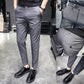 Men's Lycra Blend Solid Slim Fit Formal Trouser