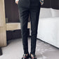 Men's Lycra Blend Solid Slim Fit Formal Trouser