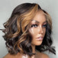 Peluca Rubia Corta Bob Body Wave Sin Pegamento Para Mujer