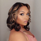 Peluca Rubia Corta Bob Body Wave Sin Pegamento Para Mujer