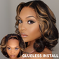 Peluca Rubia Corta Bob Body Wave Sin Pegamento Para Mujer
