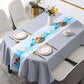 Mantel de pvc ovalado de alta gama light luxury