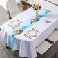Mantel de pvc ovalado de alta gama light luxury
