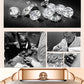 Fashion Square Reloj Diamante Oro Rosa Mujer